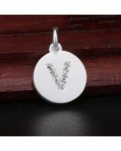 Taşlı Harf - Gümüş - V - 2 Adet Taşlı Harf - Gümüş - V - 2 Adet