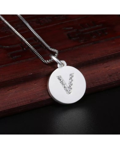 Taşlı Harf - Gümüş - V - 2 Adet Taşlı Harf - Gümüş - V - 2 Adet
