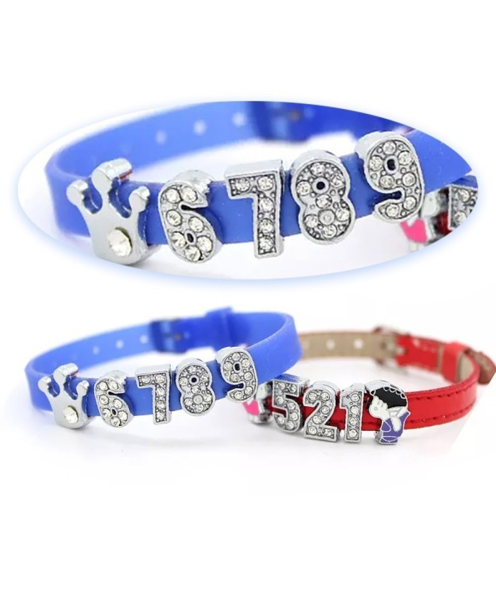 Taşlı Rakam - Kulpsuz Gümüş - 0 - 2 Adet