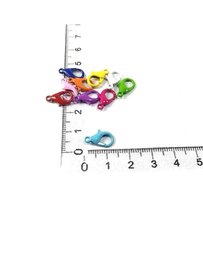 Orta Boy Papağan Klips - Metal - 10 adet - Mix Renkler