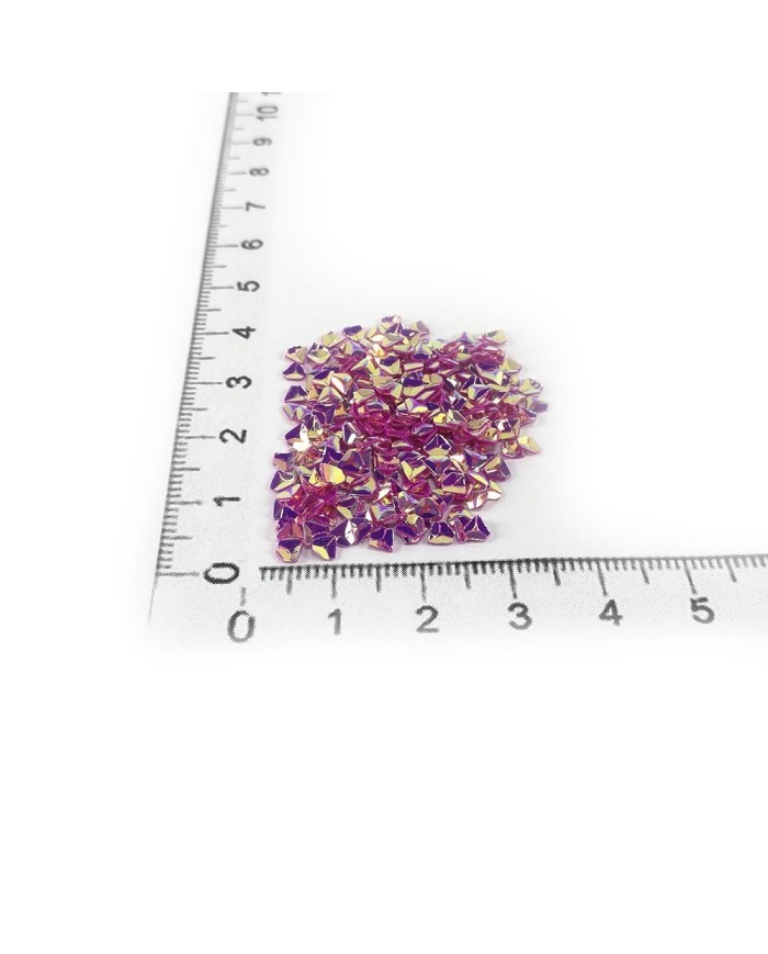 Üçgen Pul Kırığı - Parlak Pembe 10 gr
