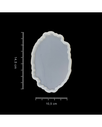 Bardak Altı Reçine Epoksi Kalıp - Oval Dalgalı - B16