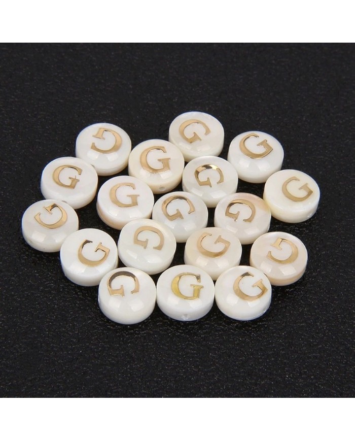 Sedef Varaklı Harf - G - 1 adet - 8mm