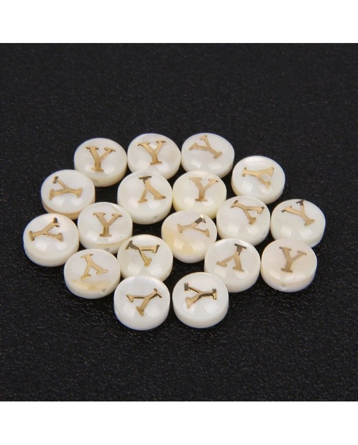 Sedef Varaklı Harf - Y - 1 adet - 8mm