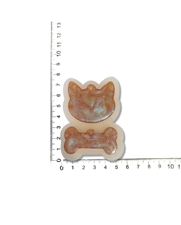 5 Adet - Kedi & Kemik Reçine Epoksi Kalıp