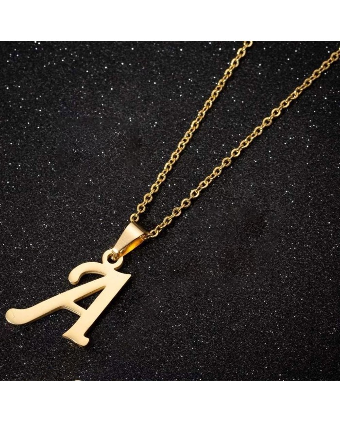 5 adet - Mini Harfler - Metal Kaplama Kulplu Gold - A