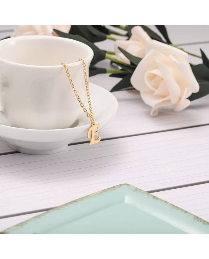 5 adet - Mini Harfler - Metal Kaplama Kulplu Gold - A