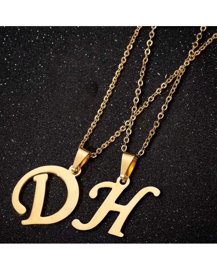 5 adet - Mini Harfler - Metal Kaplama Kulplu Gold - A