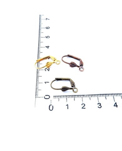 Küpe Klipsi - Antik Sarı - 2x1 cm - 5 Çift