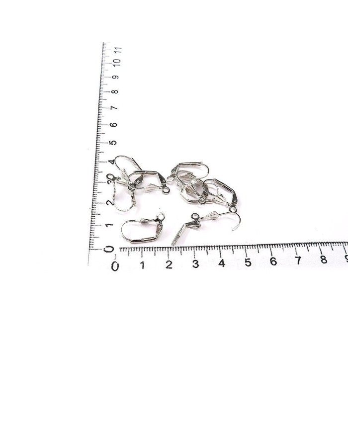 Küpe Klipsi - Gümüş - 2x1 cm - 5 Çift