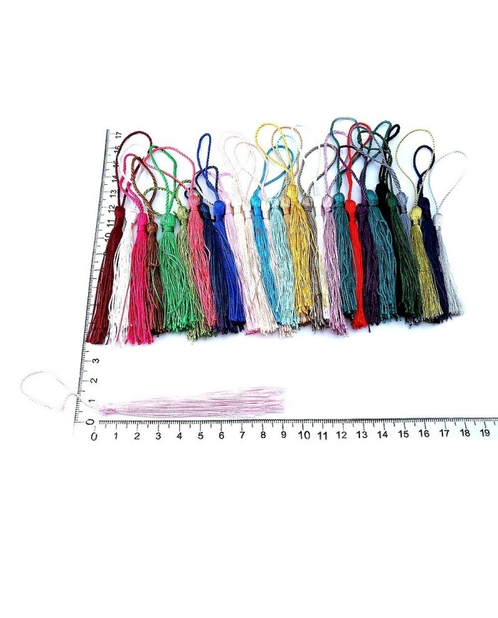 25 adet - İthal Püskül - 8 cm -Pembe