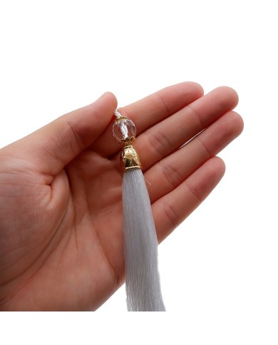 50 ADET - BONCUKLU PÜSKÜL BEYAZ - 10 CM - A