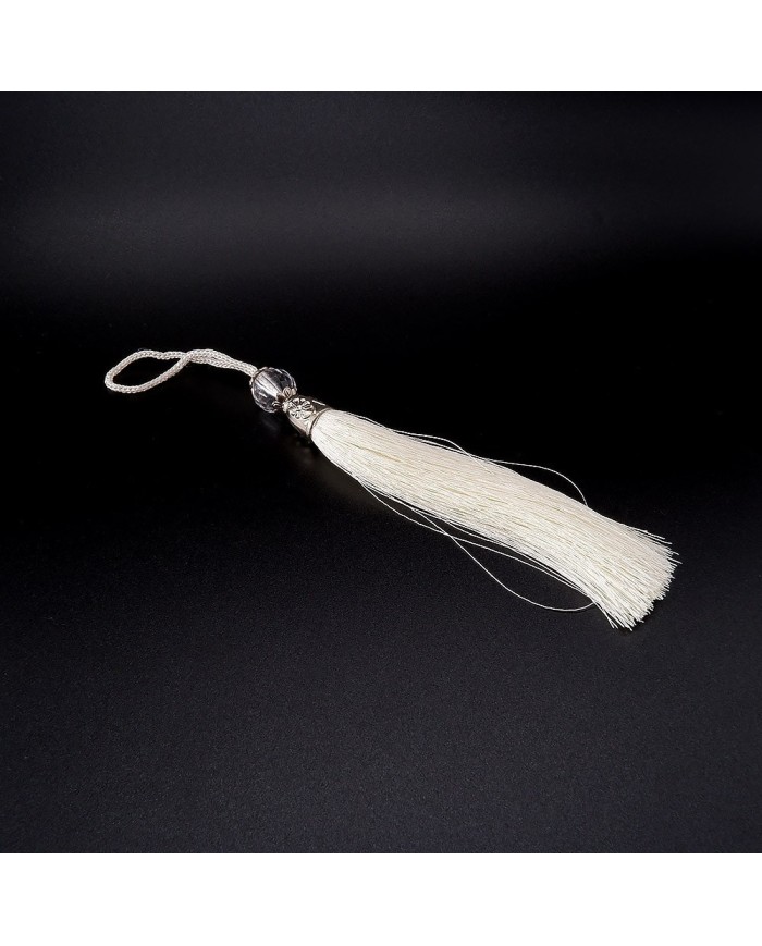 50 ADET - BONCUKLU PÜSKÜL BEYAZ - 10 CM - G