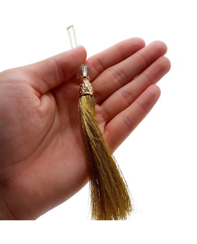 100 Adet - Boncuklu Püskül Hardal - 10 cm - A