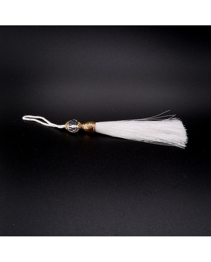 100 ADET - BONCUKLU PÜSKÜL BEYAZ - 10 CM - A