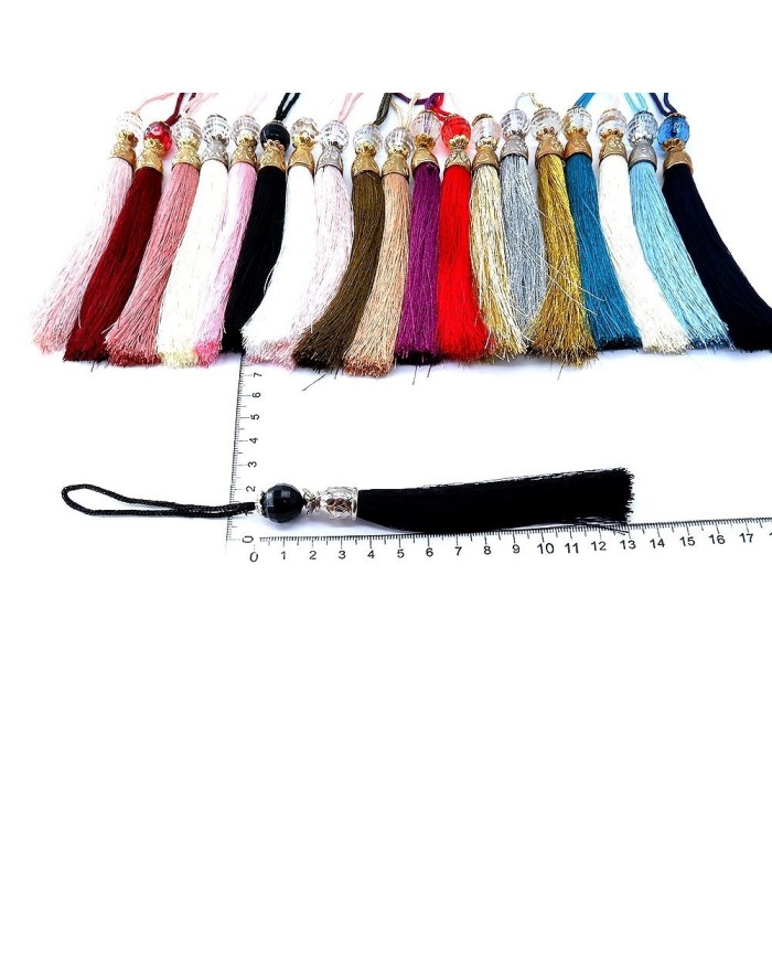 100 ADET - BONCUKLU PÜSKÜL BEYAZ - 10 CM - A