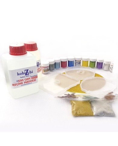 Reçine Epoksi Seti - Bardak Altları (375ml reçine) - 32,33,251