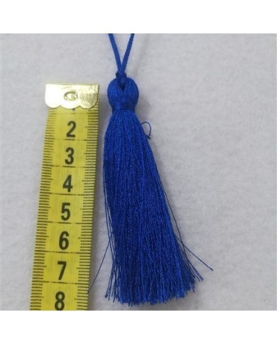 10 ADET -İPEK PÜSKÜL 7-8 CM - SAKS MAVİ