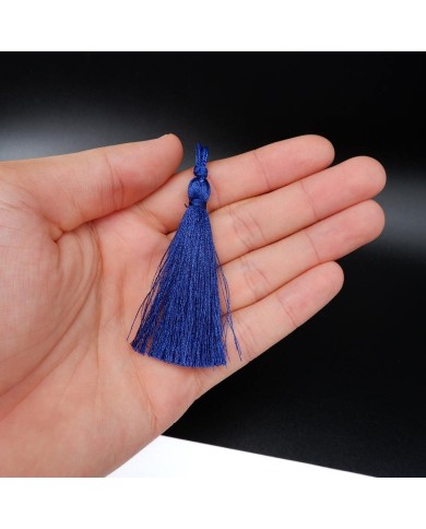 10 ADET -İPEK PÜSKÜL 7-8 CM - SAKS MAVİ