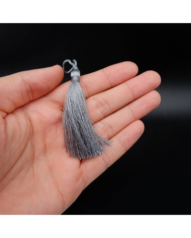 10 ADET - İPEK PÜSKÜL 7-8 CM - GRİ