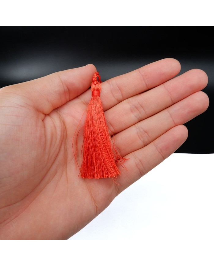 10 ADET - İPEK PÜSKÜL 7-8 CM - KIRMIZI