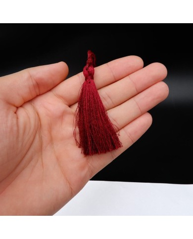 10 ADET - İPEK PÜSKÜL 7-8 CM - KOYU KIRMIZI