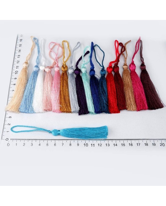 30 ADET - İPEK PÜSKÜL 7-8 CM - SİYAH