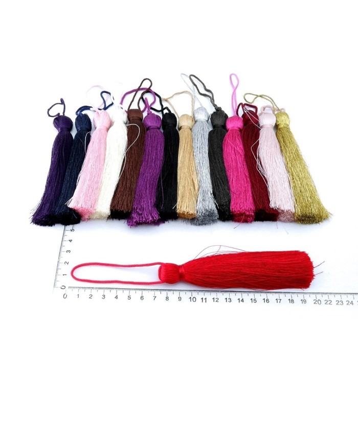 12CM İPEK PÜSKÜL - KIRMIZI - 30 ADET