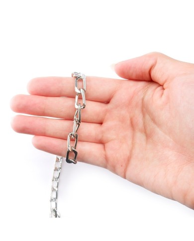 Çanta Zinciri Gümüş - 1 adet - 14x8 mm