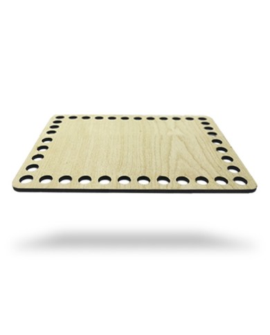 Ahşap Çanta Tabanı - 34x24 - Dikdörtgen - Bej - 1 adet