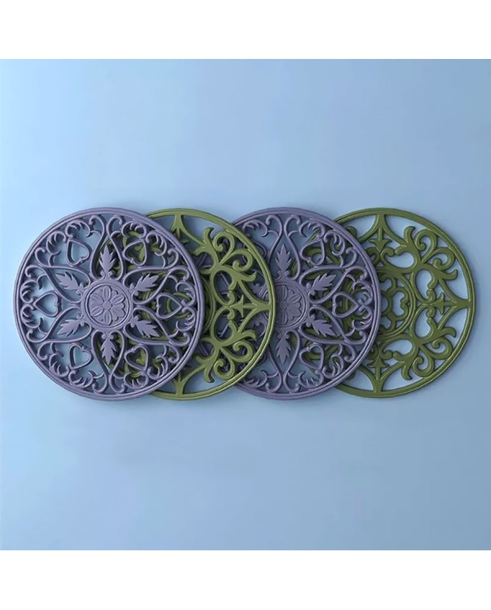 Bardak Altı Reçine Epoksi Kalıp - Nihale - Çiçek Motifli - 1005