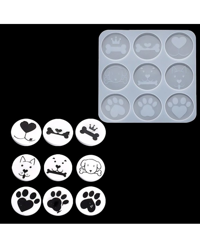 Reçine Epoksi Kalıp - Köpek Magnet - 1000 - 15x15 cm