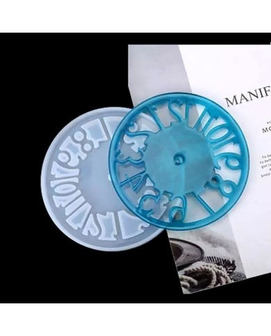 Reçine Epoksi Kalıp - Saat Kalıbı - 15x15 cm -Kod:1002 Reçine Epoksi Kalıp - Saat Kalıbı - 15x15 cm -Kod:1002