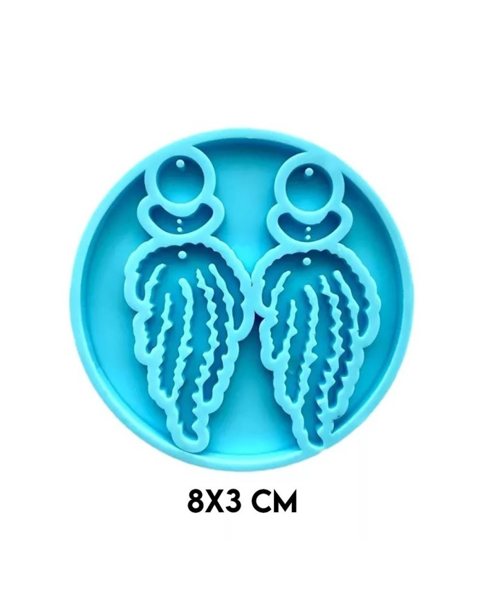 Reçine Epoksi Kalıp - Kolye Küpe Ucu - 8x3 cm -Kod:995