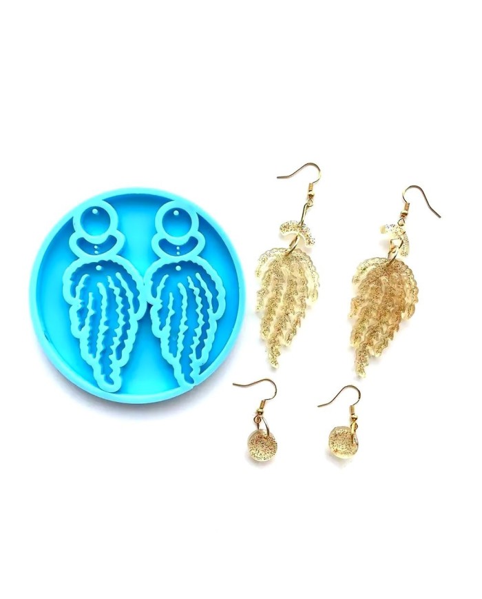 Reçine Epoksi Kalıp - Kolye Küpe Ucu - 8x3 cm -Kod:995