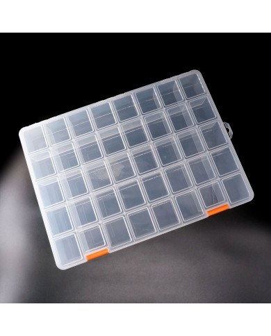 Şeffaf Boncuk Kutusu Mono Kilitli - 40 Gözlü