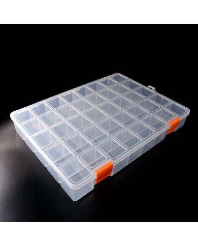 Şeffaf Boncuk Kutusu Mono Kilitli - 40 Gözlü