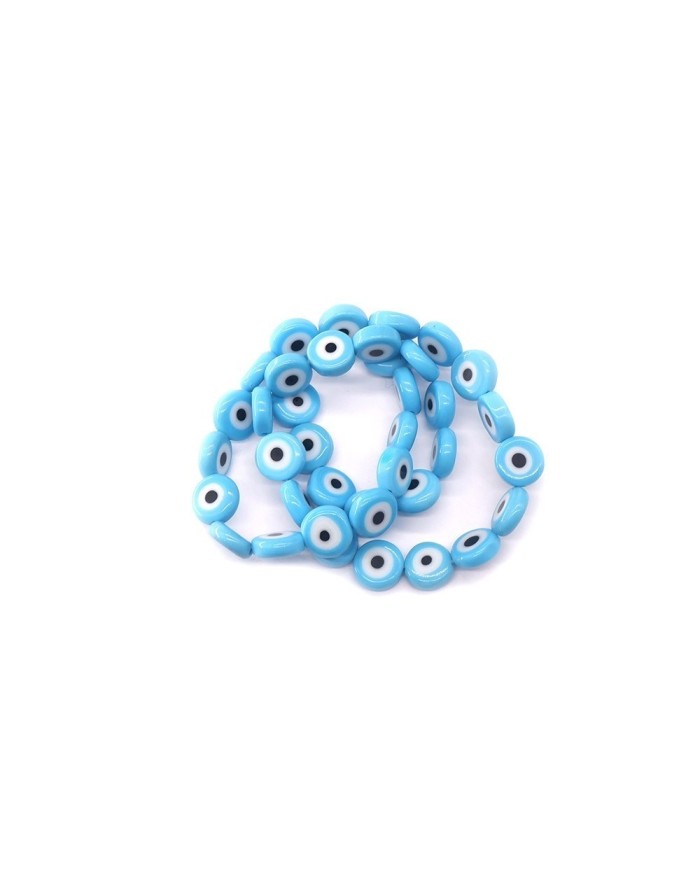 Cam Nazar Boncuk -mavi- 8x4mm