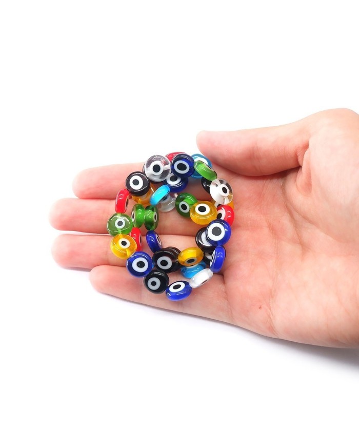 Cam Nazar Boncuk -Karışık- 8x4mm